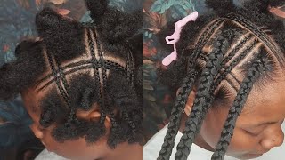 How to Knotless Braids Cornrows  Prettiest hairstyle inspiration braids cornrows hairstyles [upl. by Cookie]