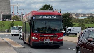 DC Circulator 2017 New Flyer Industries “Xcelsior” XD40 2118 on the National Mall Route [upl. by Ayalahs]