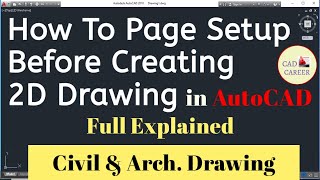 AutoCAD Page setup Before creating 2D drawings  Basic Drawing setup  starting new drawing page set [upl. by Pryor]