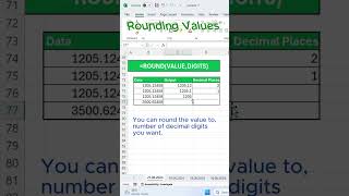 Excel ROUND Function  Excel Sinhala Tutorials 😇 exceltips tutorial shortvideo excel [upl. by Krispin]