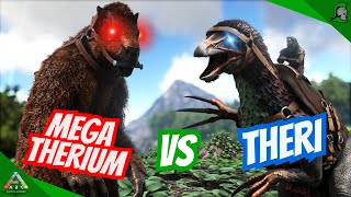 Megatherium Vs Therizinosaurus  Ark Survival Evolved [upl. by Baler492]