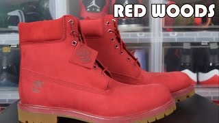 Sneaker Collection New Timberland quotRed Woodsquot Boot Pickup  airtrafficking  Red Suede [upl. by Adeys]