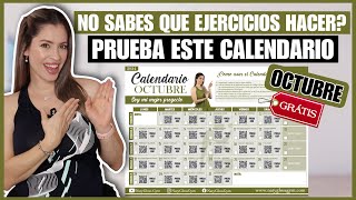 CALENDARIO DE EJERCICIOS GRATIS OCTUBRE  ENTRENA DESDE CASA  NatyGlossGym [upl. by Tare]