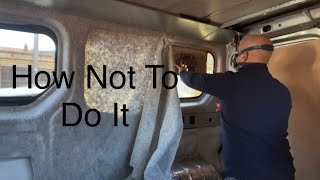 Vauxhall Vivaro Campervan Build 09 Carpet Lining How Not To Do It [upl. by Feingold]