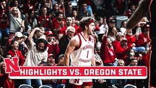 Oregon St at Nebraska  Highlights  Big Ten Mens Basketball  Nov 18 2023 [upl. by Alaehs]