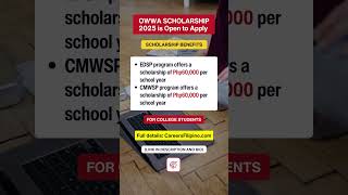 🎓 OWWA SCHOLARSHIP PROGRAM IS NOW OPEN FOR ONLINE APPLICATION FOR SCHOOL YEAR 20252056 [upl. by Garretson]