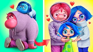 Inside Out 2 Joy Sadness and Embarrassment Family  32 LOL OMG DIYs [upl. by Snider]