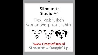 Silhouette Studio uitleg  Flex op een shirt  zelf een t shirt bedrukken [upl. by Nirrek]