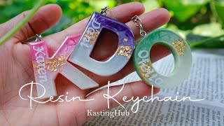 Personalize Epoxy Resin Letter Keychain  DIY Letter Resin Keychains for Beginners  KastingHub [upl. by Nylsaj]