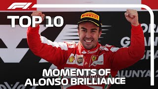 Top 10 Moments of Fernando Alonso Brilliance [upl. by Aneehsar]