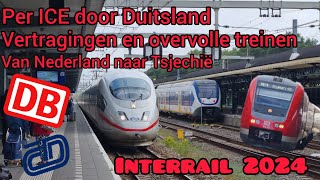 Per OVERVOLLE en VETRAAGDE ICES van NEDERLAND naar TSJECHIË TS interrail 24 3 [upl. by Amaerd]