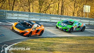 McLAREN 675LT vs McLAREN 570S [upl. by Ellynad]