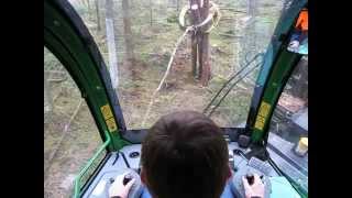 learn to drive Forwarder John Deere 1010E [upl. by Docilla]