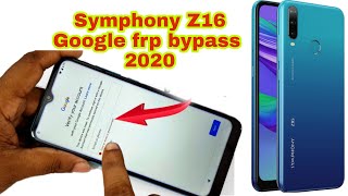 Symphony Z16 Google frp Lock bypass 2020 [upl. by Cornelius]