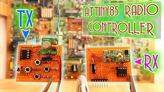 ATtiny85 simplest radio controller  4 digital channels [upl. by Nairadas]