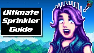 The Ultimate Stardew Valley Sprinkler Guide Stardew Farmers Almanac  Revan Magus [upl. by Allimak]