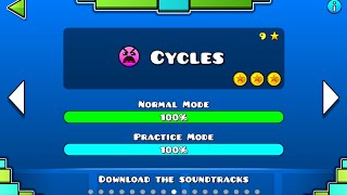 Geometry Dash  quotCyclesquot 100 Complete [upl. by Yerffej]