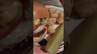 Brioche Bun Turkey Burger with Provolone Cheese food dinnerfood nflappetizers burger [upl. by Yna]