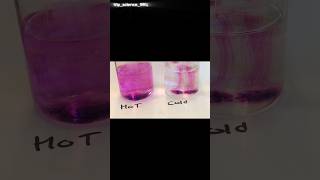 Diffusion of Potassium Permanganate in Hot and Cold Water science viralvideo [upl. by Tekcirk]