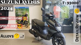 Suzuki Avenis 2024  Suzuki Avenis Walkaround Review  Detail Review In Hindi [upl. by Anahsal5]