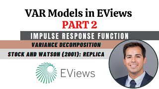 Impulse response function and Variance decomposition  VAR model in Eviews [upl. by Oker]