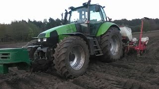 Siew Kukurydzy 2017 Deutz Fahr Agrotron 200 Claas Arion 620 Mafia Ostròwek [upl. by Estell]