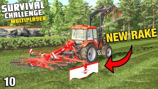 GRASS WORK ON THE NEW PLOT OF LAND Survival Challenge Multiplayer COOP FS22 Ep 10 [upl. by Holly]