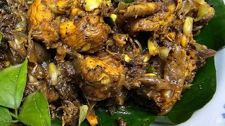 PEPPER CHICKEN RECIPE  PEPPER CHICKEN DRY  KERALA STYLE PEPPER CHICKEN  EPS  138 [upl. by Alegnaoj]