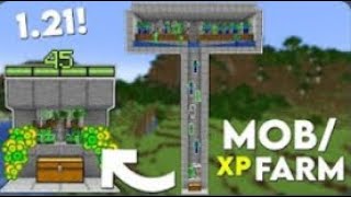 Minecraft EASY MOB XP FARM TUTORIAL 121 Without Mob Spawner [upl. by Shetrit]