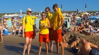 Die Reddingsbrigade am Strand von Wassenaar in Holland Nordsee Wasserrettung am Wassenaarse Slag [upl. by Yelha]