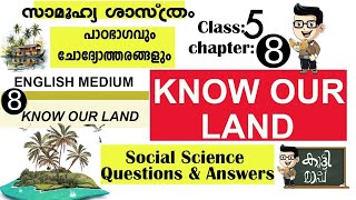 Class 5 Social science chapter 8  Know our land Unit 8  Question Answer Revision [upl. by Adnamma188]