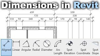 Dimensions in Revit Tutorial [upl. by Oballa]