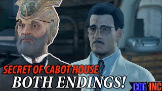 Fallout 4  Secret of Cabot House Both Endings Freeing and Killing Lorenzo Lorenzos Artifact Gun [upl. by Anotal]