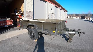 EP 1  Vintage Military Trailer Camper Conversion  M105a2  Axle Swap and PopTop Rails [upl. by Yedoc610]