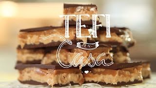 Snickers Caseros  Tefi en Casa [upl. by Herzel]