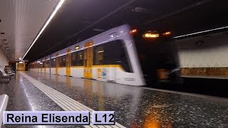 Reina Elisenda L12  Metro FGC Barcelona  UT 113 [upl. by Ammamaria]