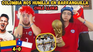 Colombia vs Chile 40  Reacción de Hinchas chilenos  Eliminatorias Mundial 2026 [upl. by Inaej127]