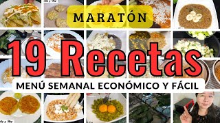 ✅Maratón de Recetas Fáciles y Económicas con 50 19 Recetas Menú Semanal🥩🥦🥕💸YessyRecetas [upl. by Alliuqal]