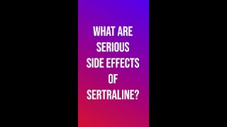 Serious Side Effects of SERTRALINE [upl. by Anaitat882]