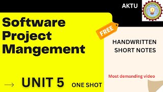 Software project management unit 5  SPM UNIT 5  ShortNotes4U [upl. by Anaer186]