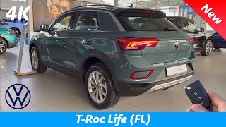 VW TRoc Life 2022  First FULL Review in 4K  Exterior  Interior 10 TSI  110 HP 6speed Price [upl. by Zoa]