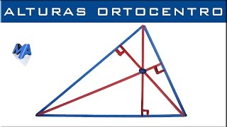 Alturas de un triangulo y ortocentro  Todo tipo de triángulo [upl. by Nykal]