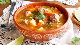 Albondigas Mexican Meatball Soup  Muy Bueno [upl. by Terrell900]