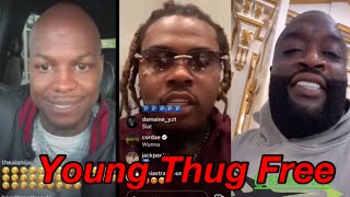 Celebrities Live Reaction To Young Thug Coming Home MUST SEE [upl. by Aisenat]