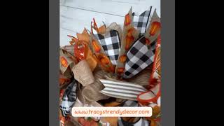 Fall Deco Mesh Wreath with Pumpkins  Welcome Wreath for Front Door [upl. by Cleve]