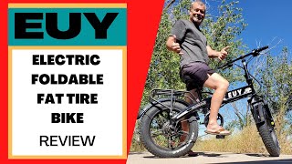 EUY Folding Fat Tire Electric Bike 750W Motor Review RV Living Travel amp Life Vlog [upl. by Alvie]