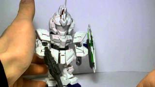 SD Unicorn Gundam GD Version Review Part 1 Unicorn Mode [upl. by Ariamo348]