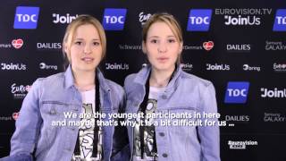 askeurovision Question for the Tolmachevy Sisters Russia [upl. by Mamoun]