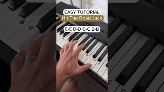 Hit The Road Jack piano pianotutorial easytutorial viral pianomusic [upl. by Ocko]