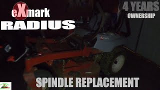 EXMARK RADIUS SPINDLE REPLACEMENT [upl. by Judie]